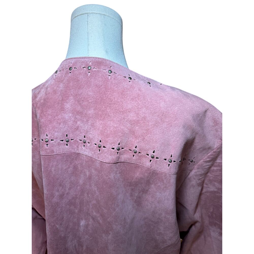 Cabela’s Women’s XL Rose Leather Jacket Western Boho Full Zip NWT - Picture 8 of 12